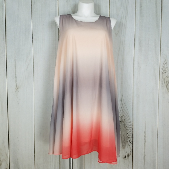 Cato Dresses & Skirts - Cato Orange gray Ombre Sleeveless Dress Size 22/24W